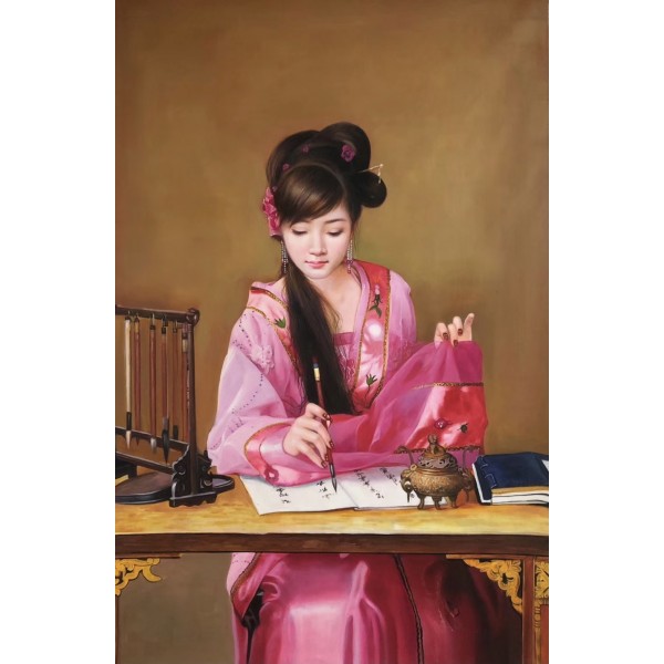 Chinese traditional writing woman