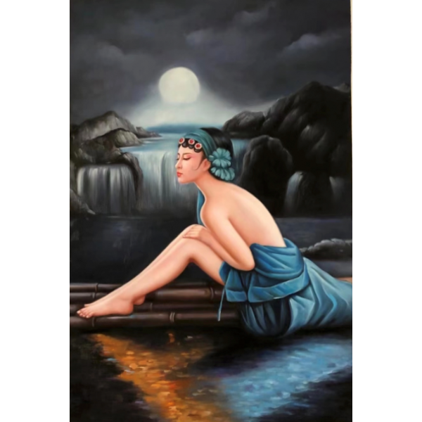 Woman in the moonlight