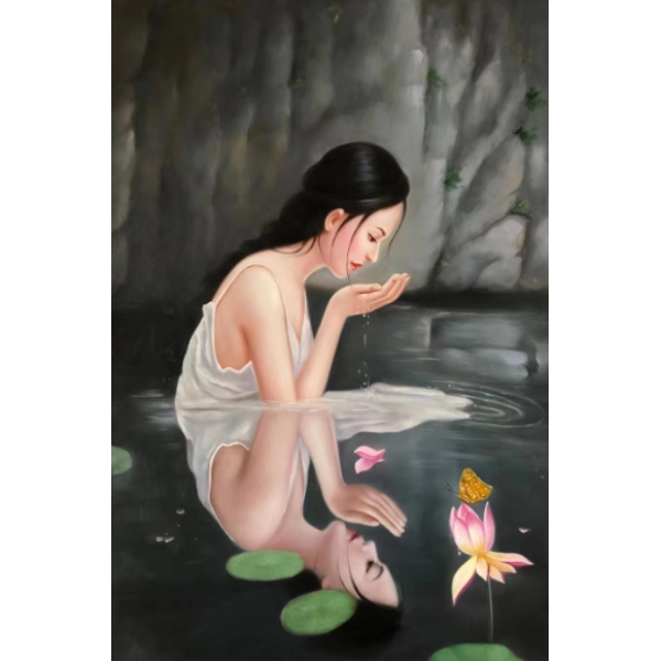 Woman in the moonlight 